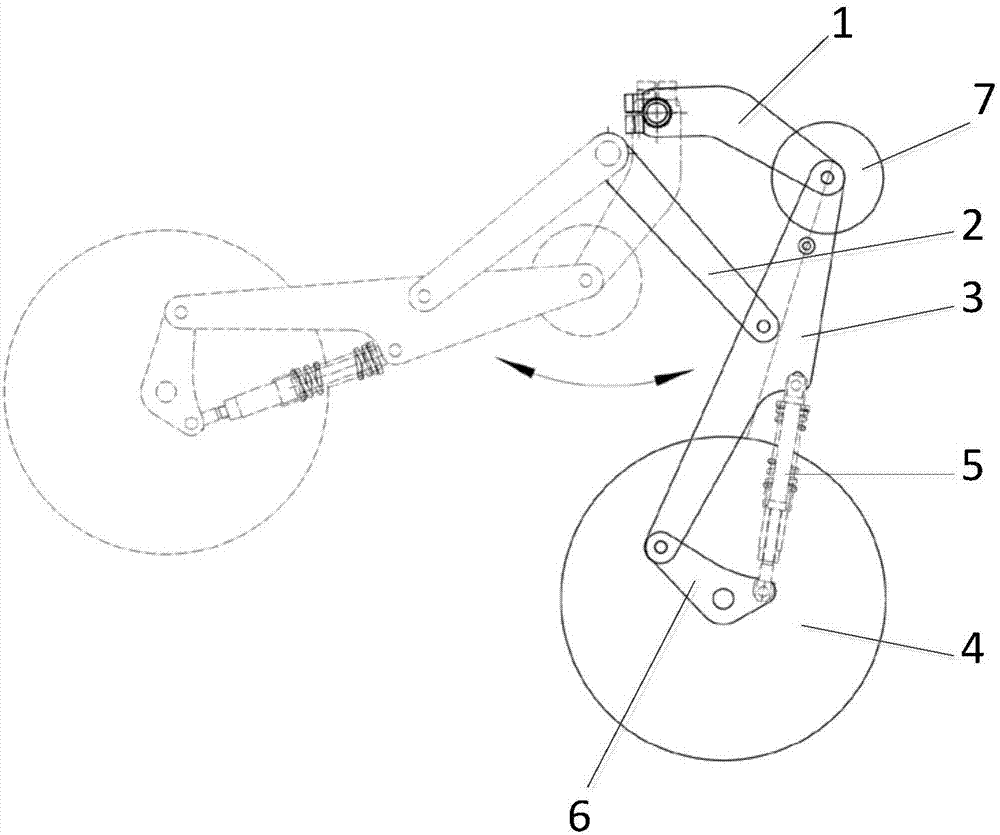 一种机器人多连杆悬架车轮和单段履带式行走机构的制作方法