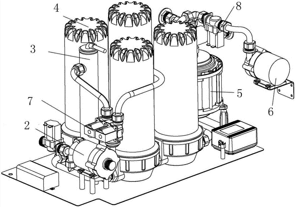一种浴用双泵自动水循环净化系统的制作方法