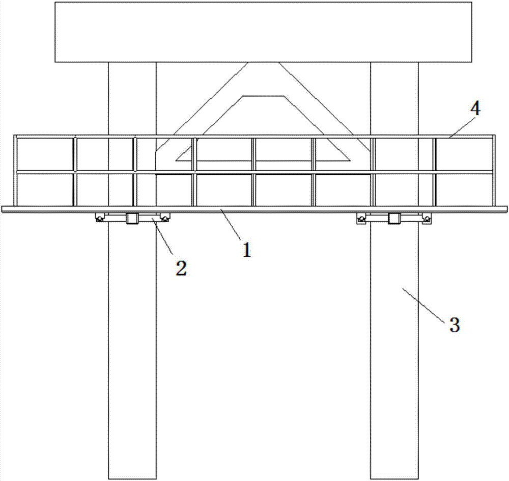一种用于搭建钢栈桥桩间梁系结构的施工承台的制作方法