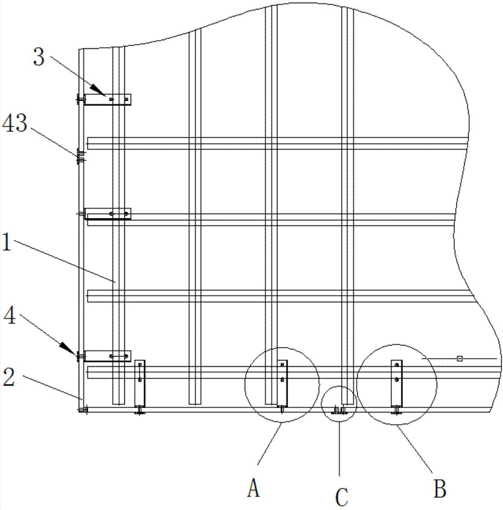 附着式脚手架外型钢网装置的制作方法