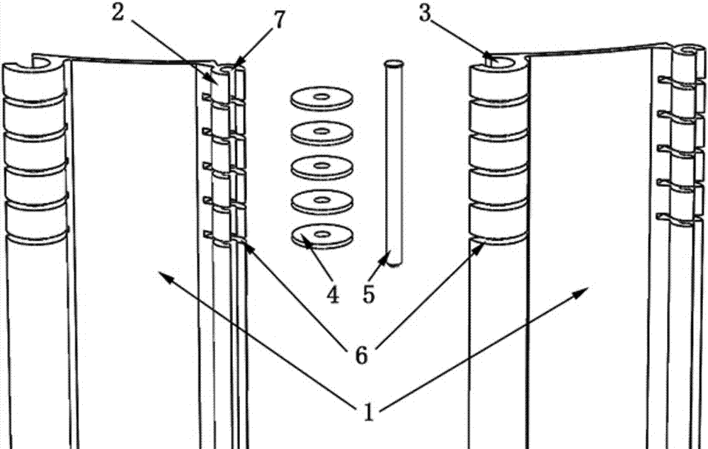 一种平面单向门副门门片之间的相互连接结构的制作方法