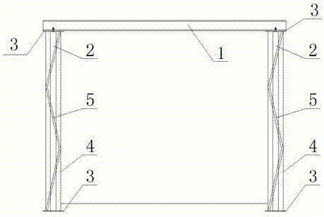 一种钢棚支护巷道交岔处的塔柱式抬棚的制作方法