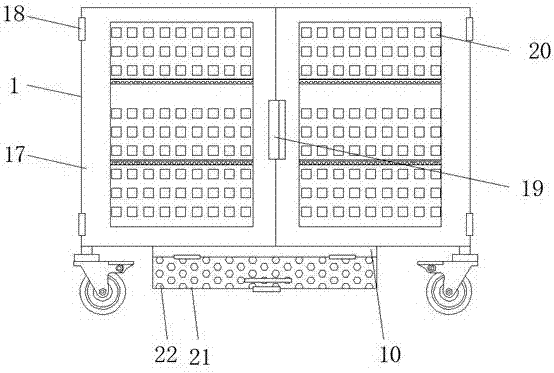 一种固定账本的会计用存放柜的制作方法