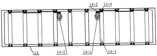 一种中密度纤维板锯裁码垛上的相反向滚筒输送机的制作方法