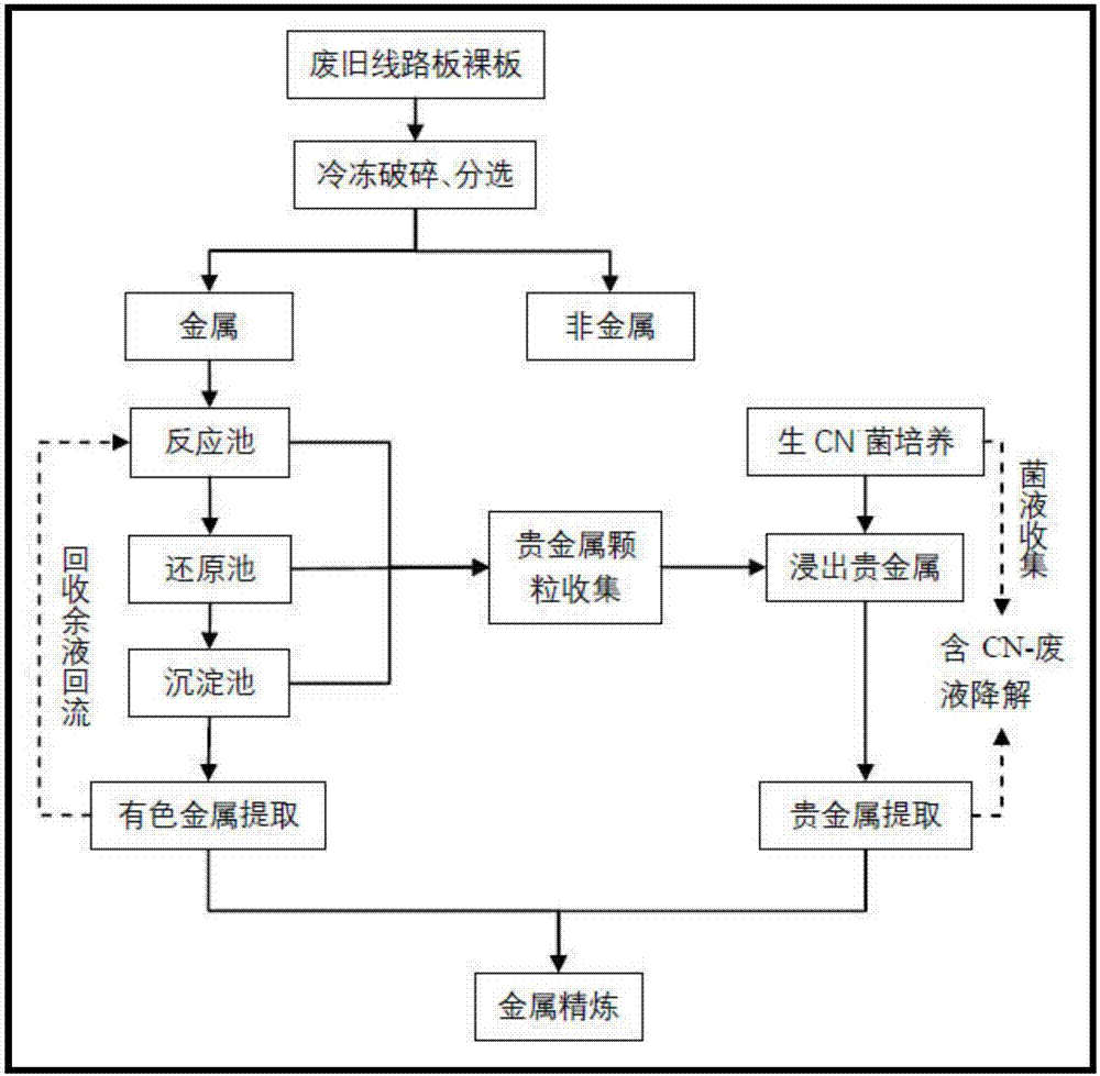 一种全值回收废旧线路板中有价金属的两步生物浸出方法和装置与流程