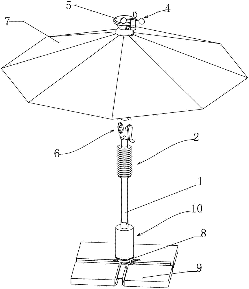 一种可智能调节角度的立杆遮阳伞的制作方法