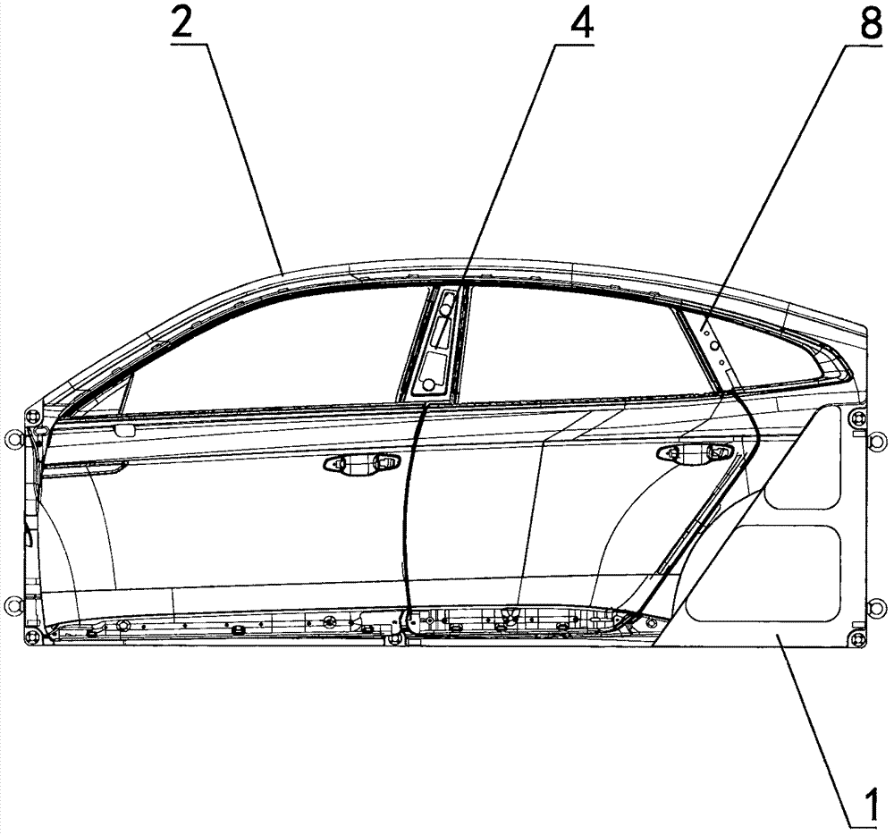 一种模拟车门洞导槽的车门检测装置的制作方法