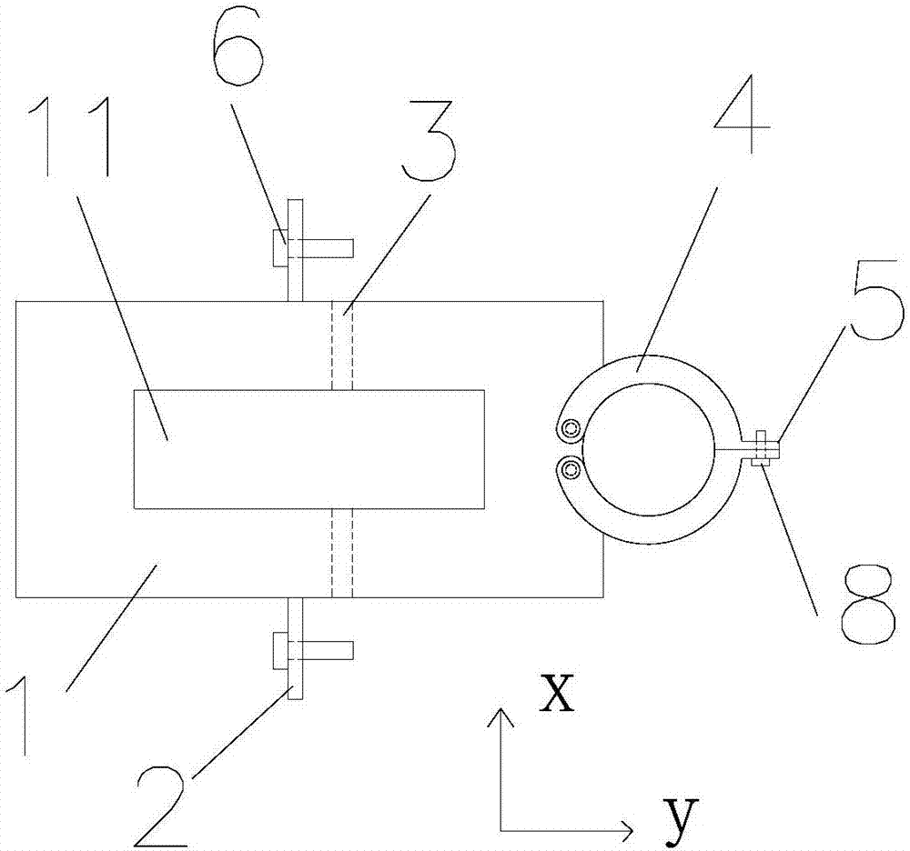 一种锁紧套孔可转的杆式测深仪固定装置的制作方法