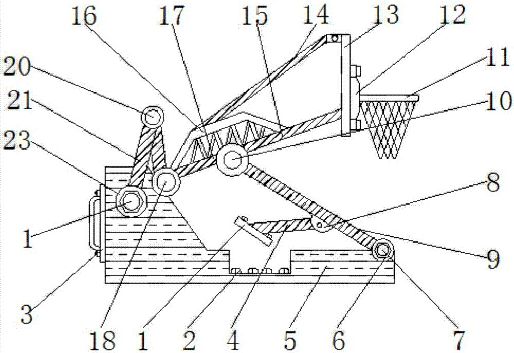 一种可折叠篮球框架的制作方法
