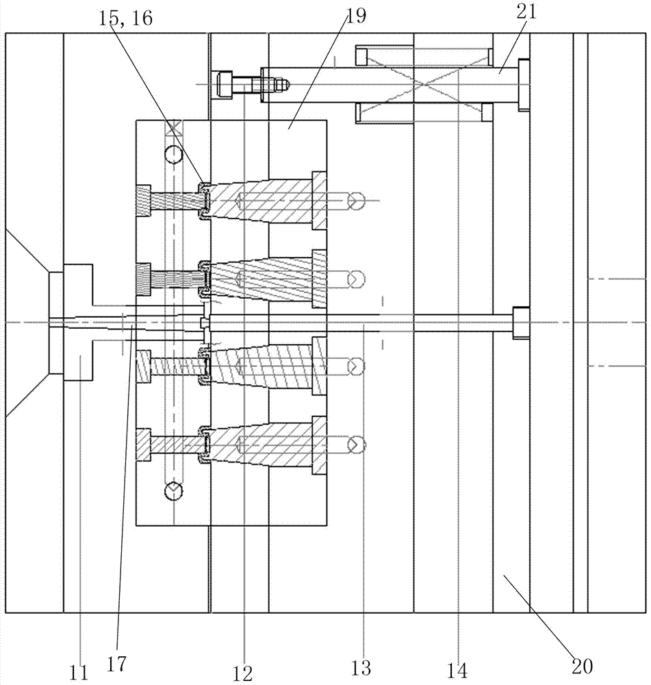 常用瓶盖制作改进模台的制作方法