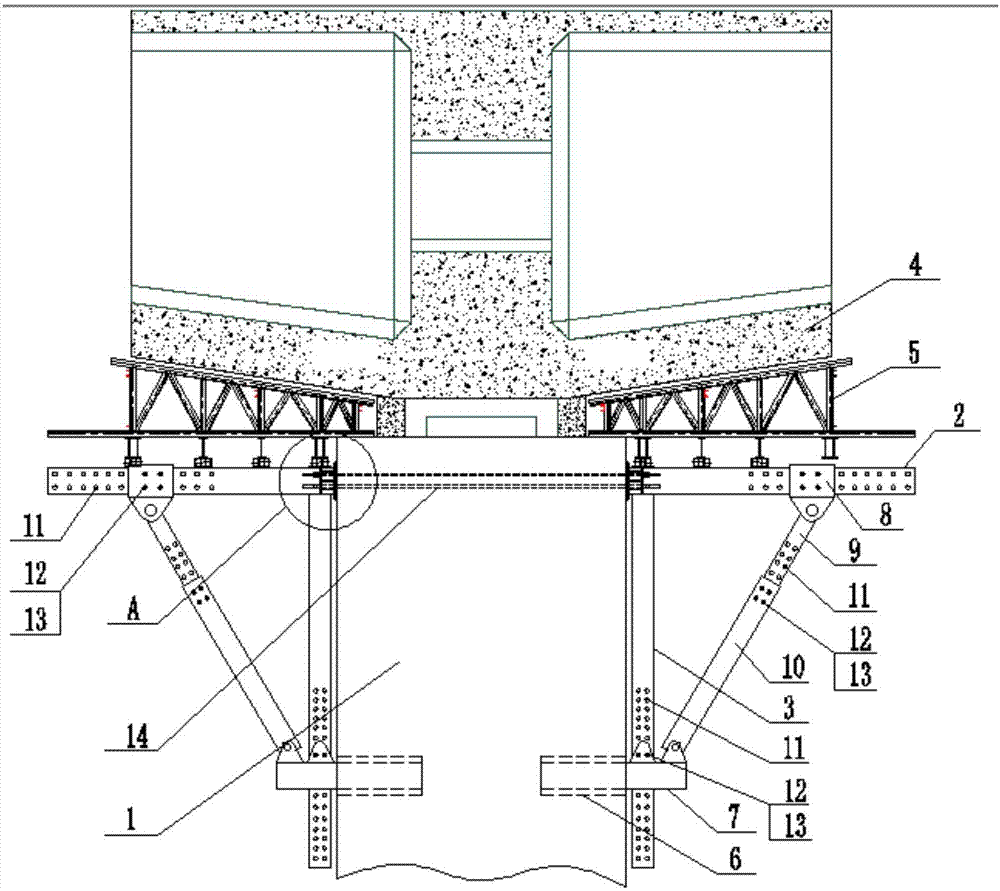 一种用于桥墩0号块的可调式托架的制作方法