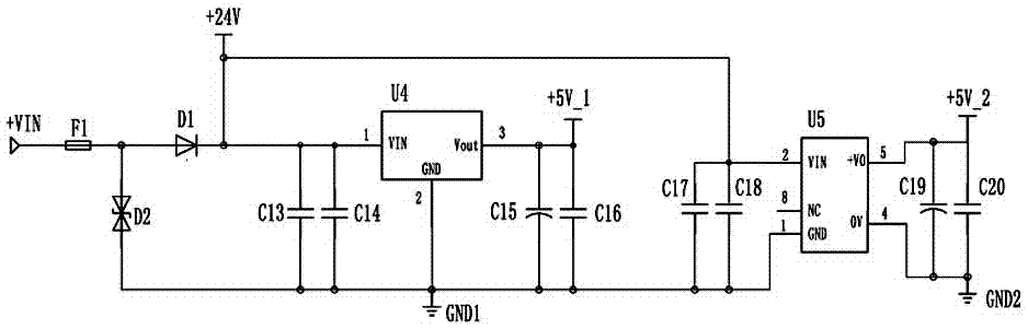 三线制串行通信接口隔离电路模块的制作方法