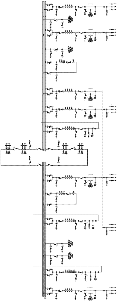 220kV GIS双母线分段接线同名出线回路优化布置结构的制作方法
