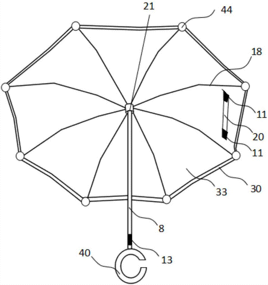 一种C型免持式反向伞的制作方法