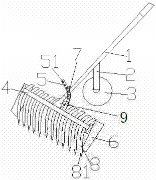 一种园林绿化用耙子的制作方法