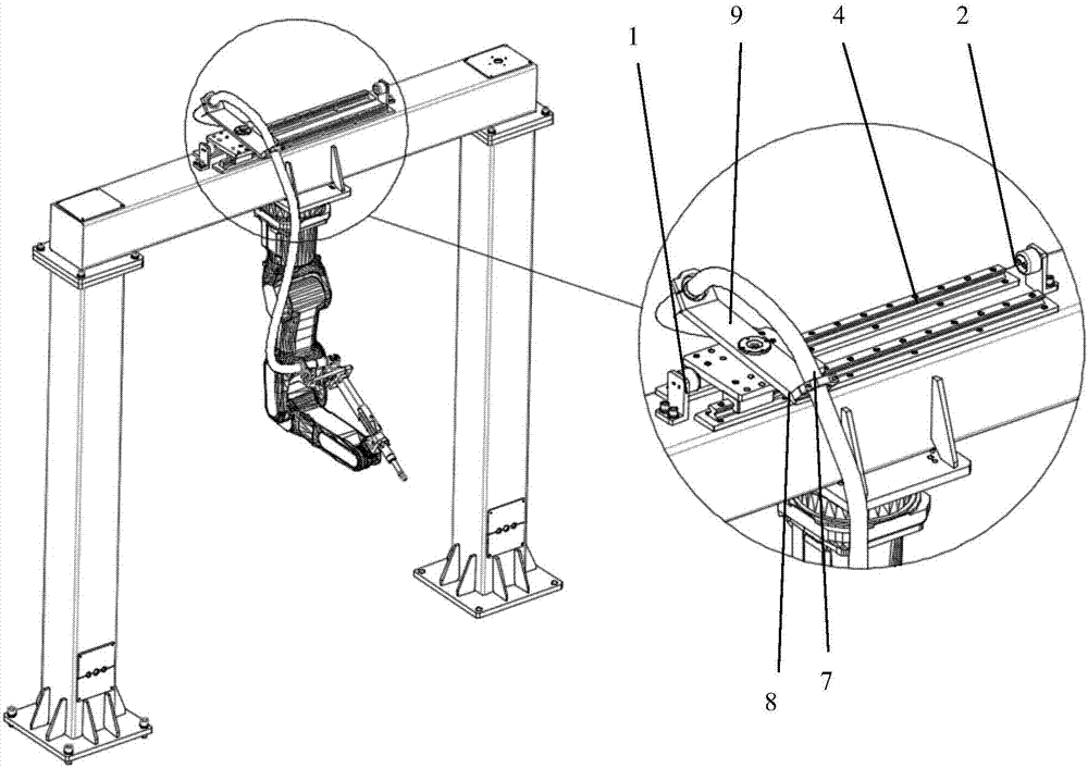 一种倒吊机器人线缆柔性固定装置的制作方法