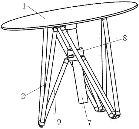 一种具有稳定结构且桌面高度可调的桌子的制作方法