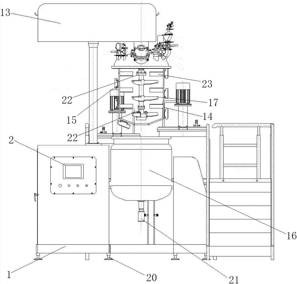 框式三叶双向搅拌的均质乳化机的制作方法