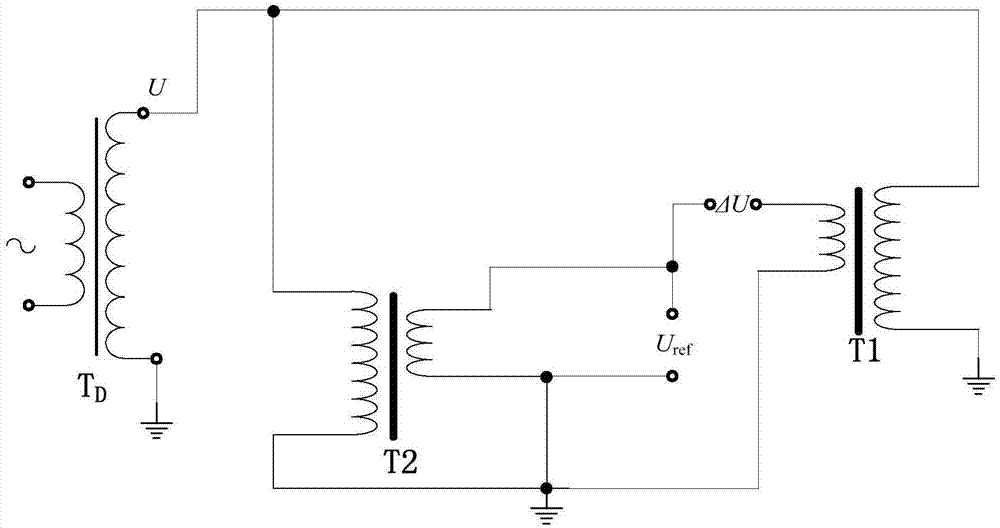 一种基于双级电压互感器叠加原理测量线路及其工作方法与流程