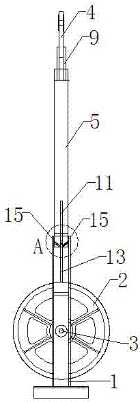 一种初级导引绳直接穿越式放线滑车的制作方法