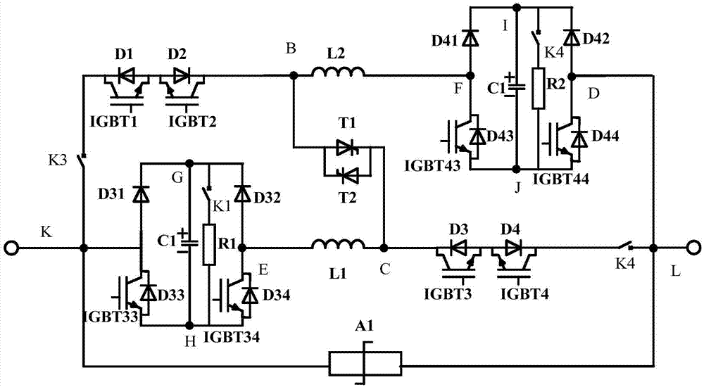 一种基于电容换流单元的限流式直流断路器及其控制方法与流程