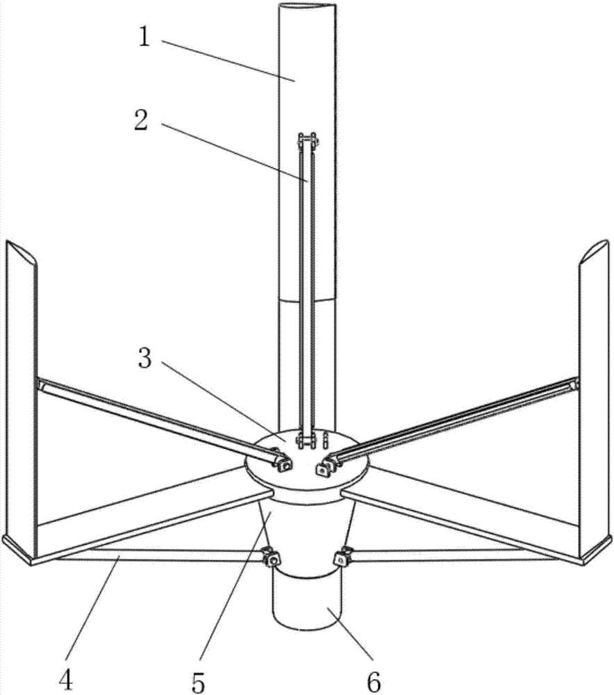一种攻角可调的垂直轴风力发电装置的制作方法