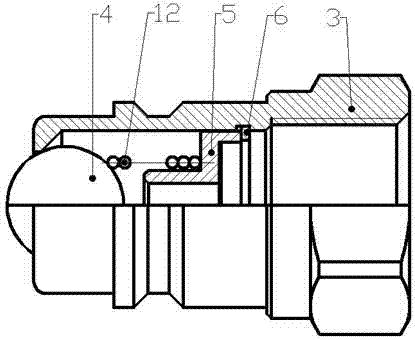 一种直接用球阀代替橡胶阀芯密封的快速接头的制作方法