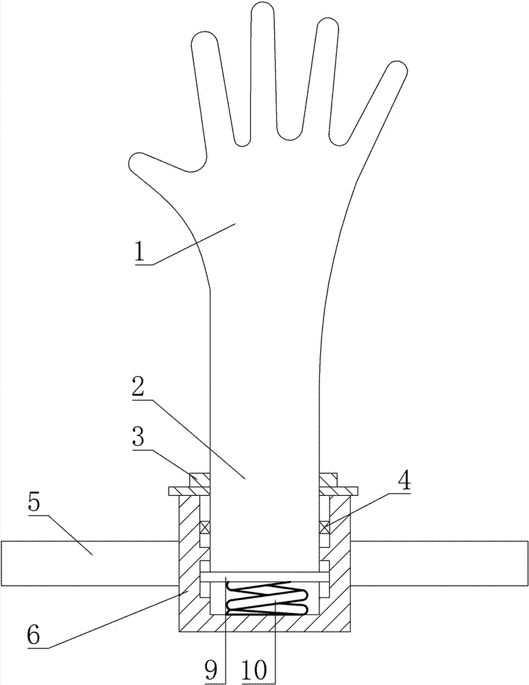 用于乳胶手套生产的手模固定结构的制作方法