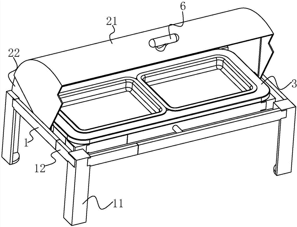 一种带有底托支架的自助餐炉的制作方法
