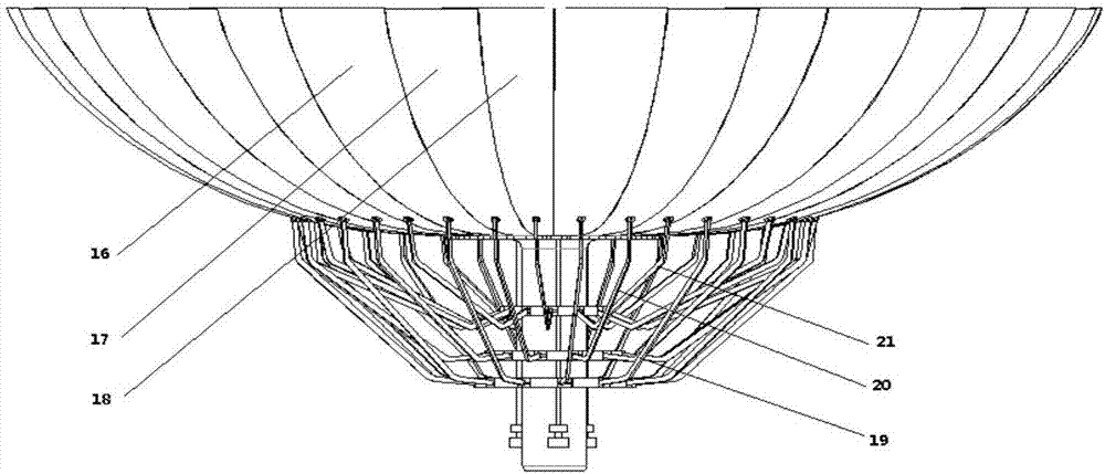 一种分层收展的伞状可展开天线的制作方法