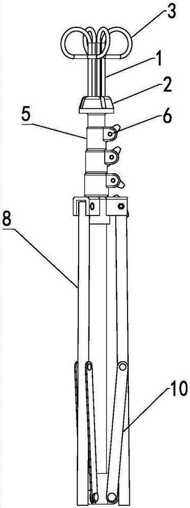 一种可伸缩的便携式输液挂杆的制作方法