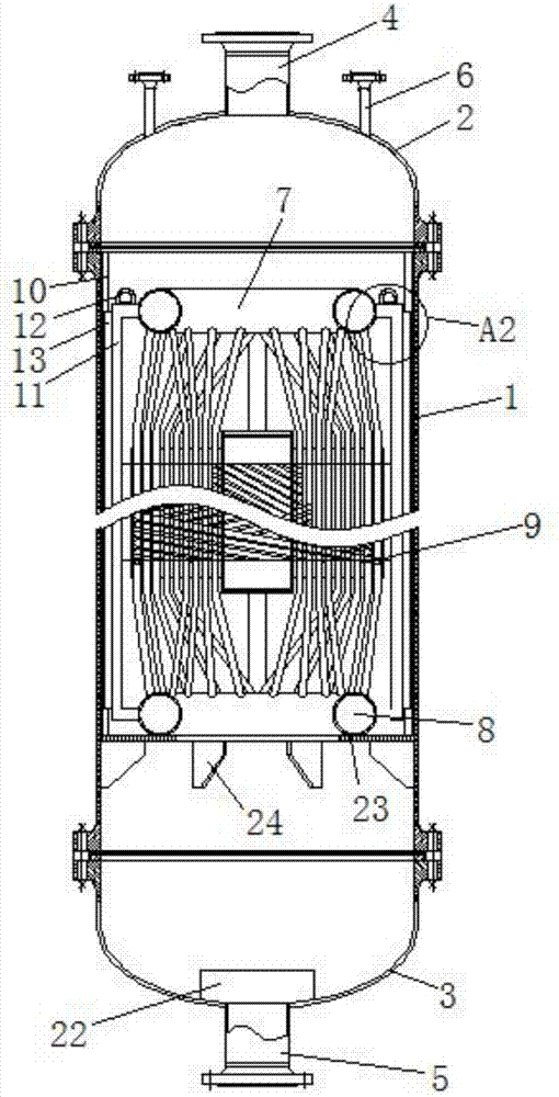 一种可拆卸式交错缠绕管式费托合成反应器的制作方法