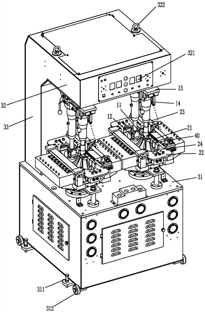 压底机压杆对正装置的制作方法