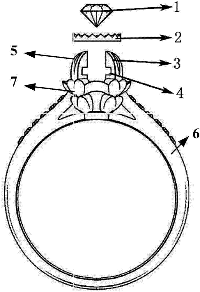 一种卡装钻石戒指的制作方法