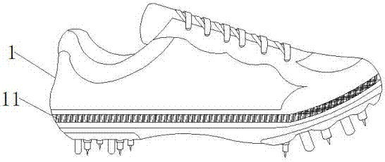 一种竞技用抓地运动鞋的制作方法