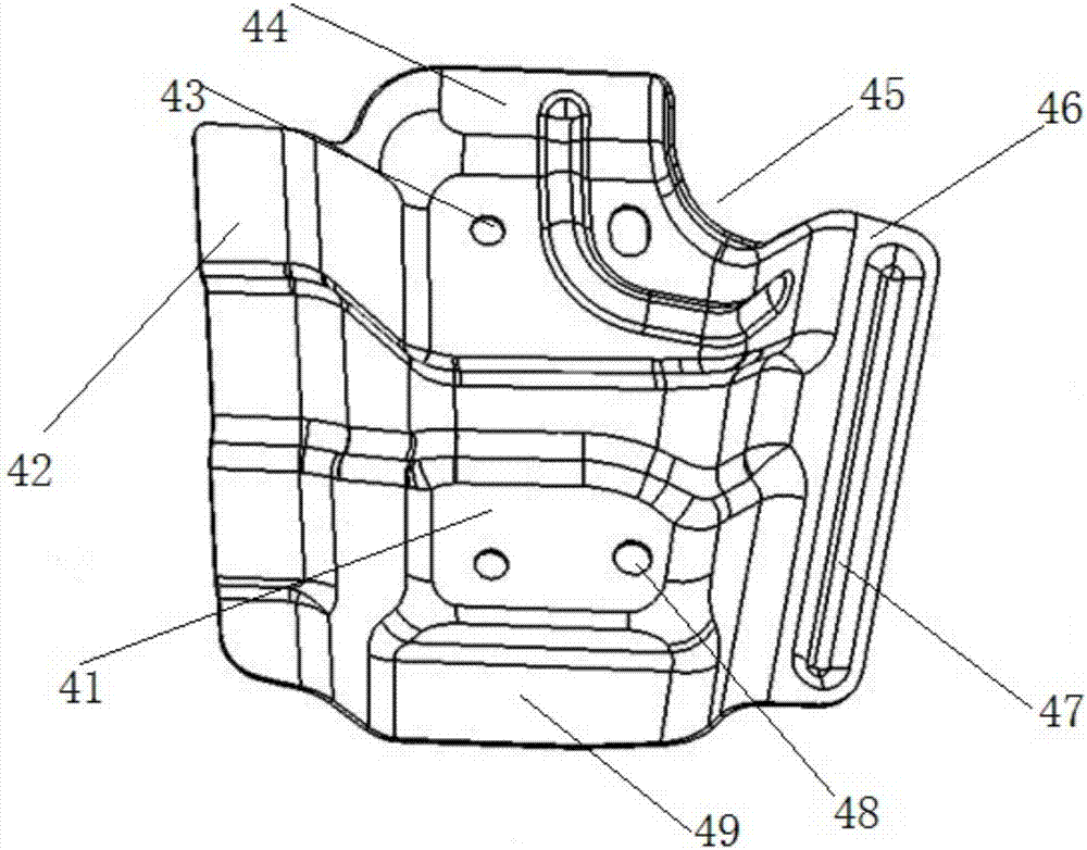 一种行李箱盖铰链加强板刚度加强结构的制作方法
