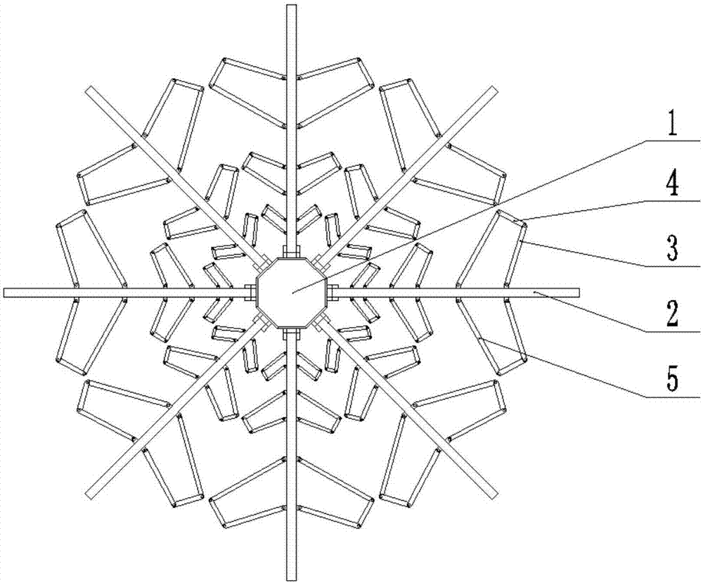 一种仿含羞草刚性铰链连接的变拓扑折展机构的制作方法