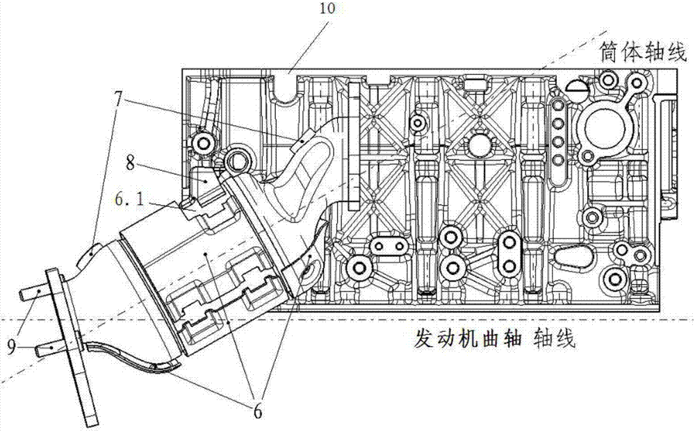 一种纵置增压发动机前级排气管总成的制作方法