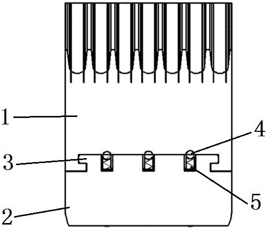 一种立式波纹管模块和底座的安装结构的制作方法