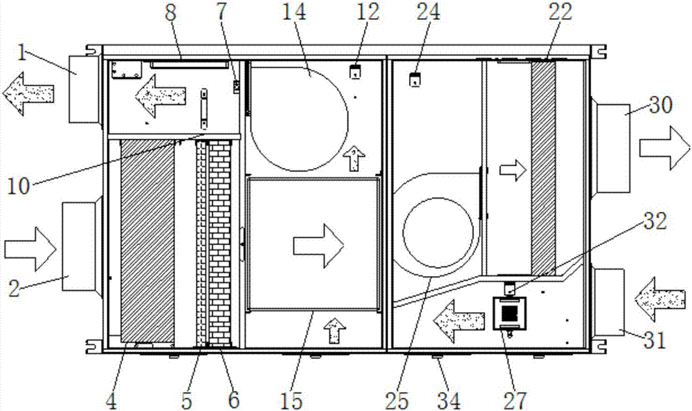 一种吊顶式新风机的制作方法