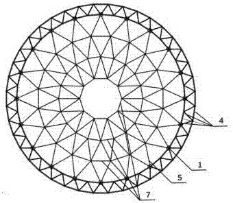 一种超静定环桁架结构和索穹顶结构形成的组合结构的制作方法