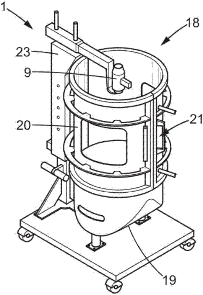 搅拌器容器以及组装包括伸缩轴的搅拌器容器的方法与流程