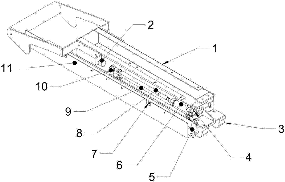 一种布草折叠机的第三折折刀机构的制作方法
