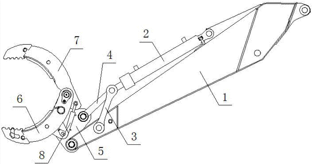 挖掘机专用液压抓斗的制作方法