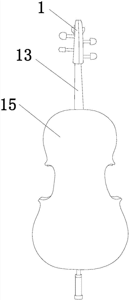 一种可防止撑脚杆滑脱的大提琴的制作方法