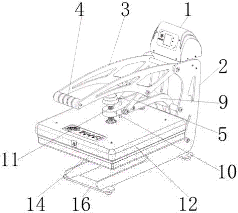 平烫弹簧机的限位槽板装置的制作方法