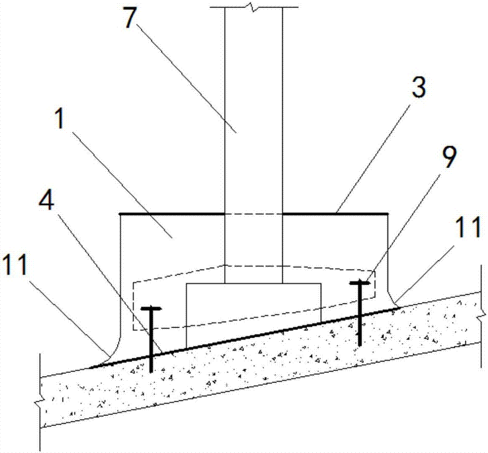 一种斜屋面定型化装饰墩台的制作方法
