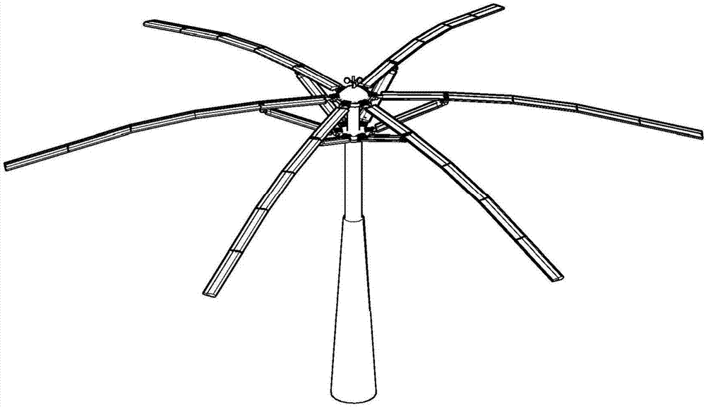 一种伞塔式风力接受装置的制作方法