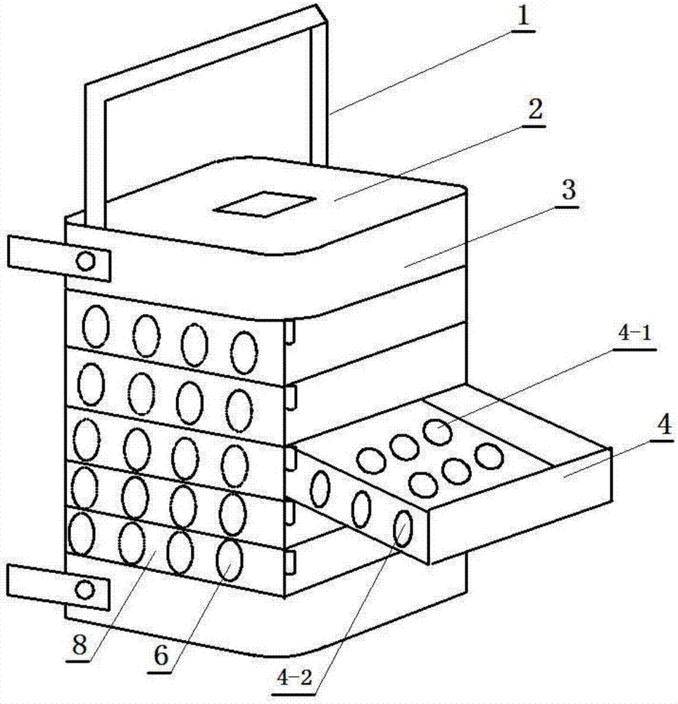 一体式体温计存储消毒盒的制作方法