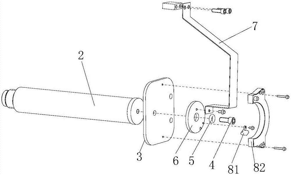 挖掘机斗杆旋转角度测量装置的制作方法